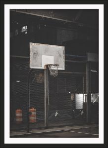 Ξύλινο Κάδρο Basketball Court 30X40cm SNK196