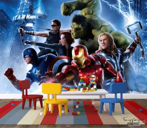 Παιδική ταπετσαρία τοίχου επιθυμητών διαστάσεων The Avengers QW11