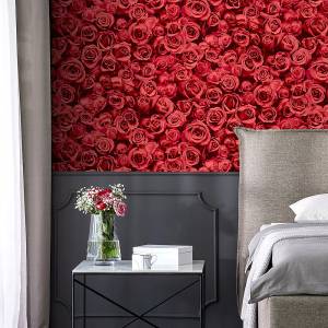 Ταπετσαρία τοίχου με Τριαντάφυλλα Κόκκινα L77010