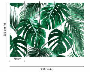 Φωτοταπετσαρία Τοίχου Palm Leaves Πράσινο Έτοιμων Διαστάσεων DD275811