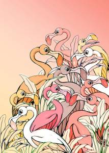 Φωτοταπετσαρία Disney Flamingos and Lillys DX4-012