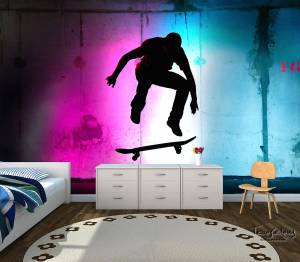 Ταπετσαρία τοίχου επιθυμητών διαστάσεων Skateboards με χρώμα 05180Q