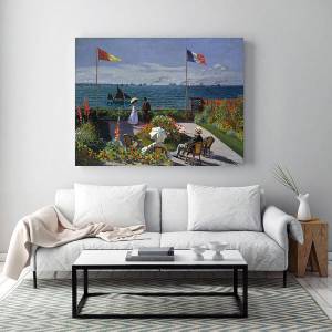 Πίνακας σε καμβά μπαλκόνι με θάλασσα KNV764