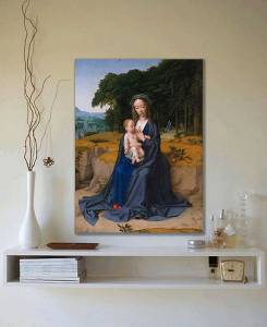 Αναγεννησιακός πίνακας σε καμβά με γυναίκα και παιδί KNV825