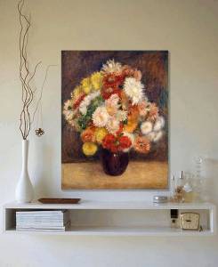 Πίνακας σε καμβά βάζο με λουλούδια KNV836