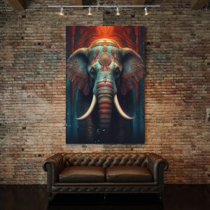 Πίνακας σε καμβά Blue Elephant LUX36