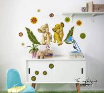 Παιδικά αυτοκόλλητα τοίχου Simba & Nala stick579