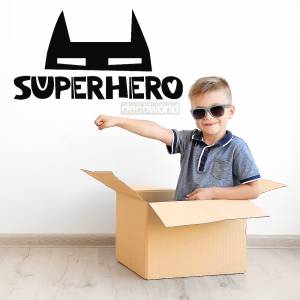 Παιδικό αυτοκόλλητο Superhero Stick750