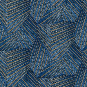Ταπετσαρία Τοίχου Τρίγωνα Blue Gold 1015208 53x1000cm