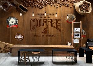 Ταπετσαρία τοίχου επιθυμητών διαστάσεων Coffee Style 20220Q